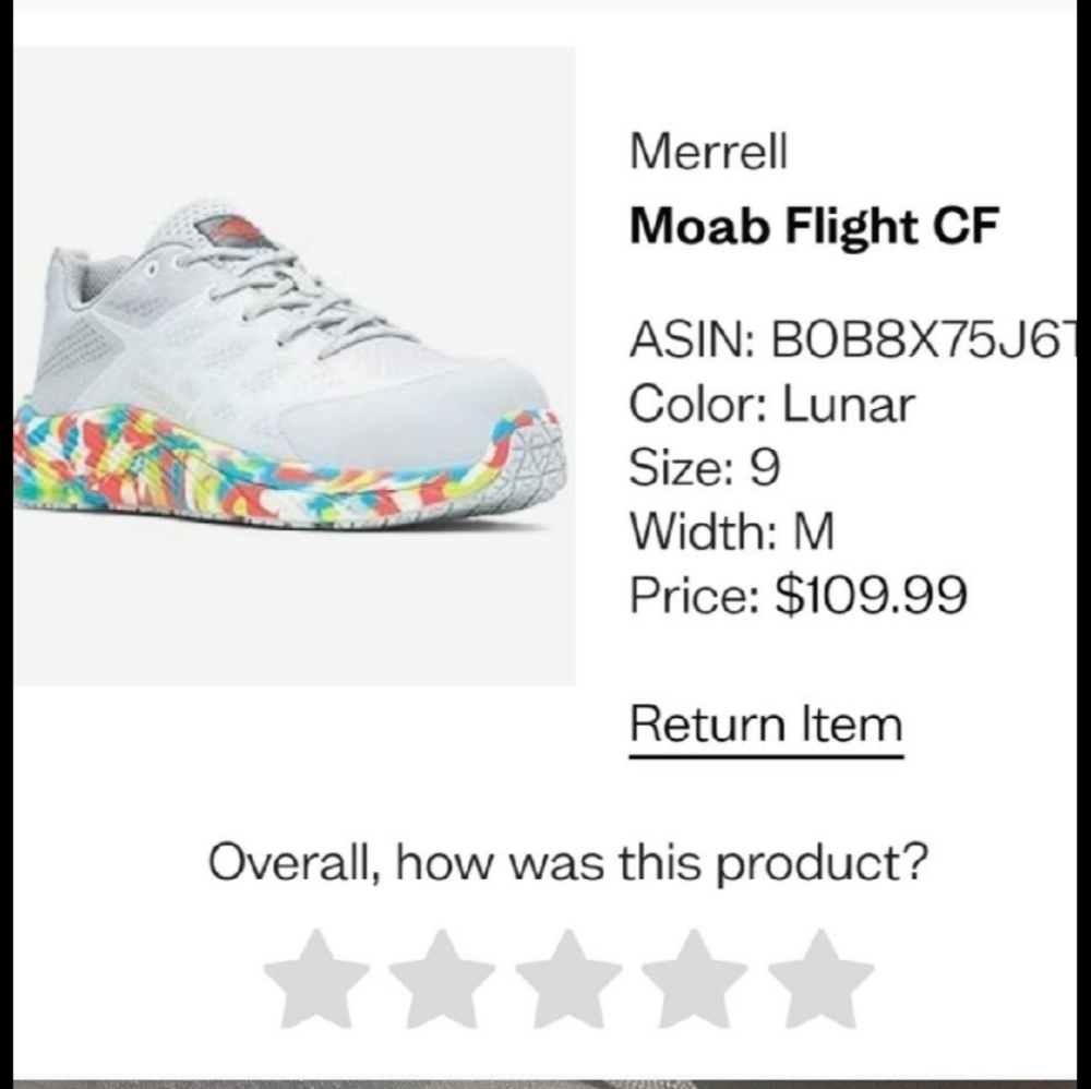 Merrell work shoes